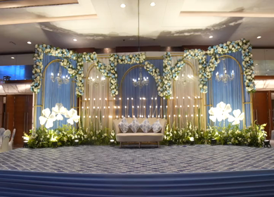 9th February, 2024 : A Slow Motion Shot of an Indian Wedding Venue Decoration in India