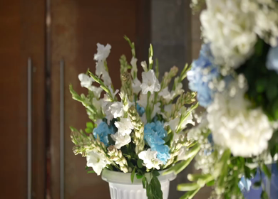 A Slow Motion Shot of an Indian Wedding Venue Decoration in India