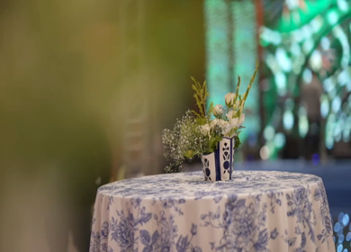 A Slow Motion Shot of an Indian Wedding Venue Decoration in India