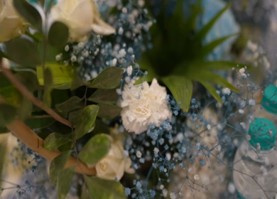 A Slow Motion Shot of an Indian Wedding Venue Decoration in India