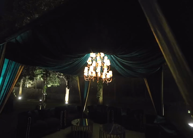 A Slow Motion Shot of an Indian Wedding Decoration
