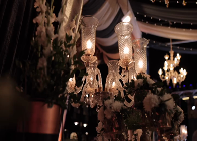 A Slow Motion Shot of an Indian Wedding Venue Decoration in India