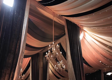 A Slow Motion Shot of an Indian Wedding Venue Decoration in India