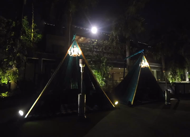 A Slow Motion Shot of an Indian Wedding Decoration