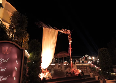 A Slow Motion Shot of an Indian Wedding Venue Decoration in India