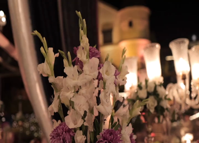 A Slow Motion Shot of an Indian Wedding Venue Decoration in India