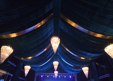 A Slow Motion Shot of an Indian Wedding Decoration