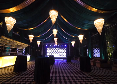 A Slow Motion Shot of an Indian Wedding Decoration