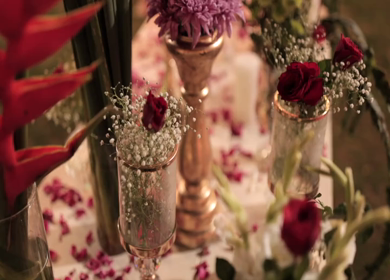 A Slow Motion Shot of an Indian Wedding Venue Decoration in India