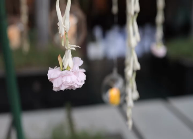 A Slow Motion Shot of an Indian Wedding Venue Decoration in India