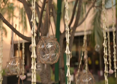 A Slow Motion Shot of an Indian Wedding Venue Decoration in India