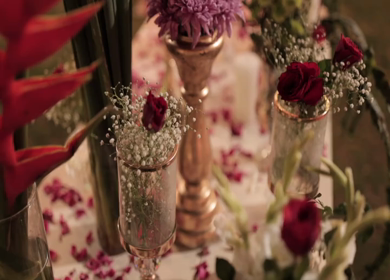 A Slow Motion Shot of an Indian Wedding Venue Decoration in India