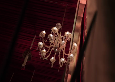 A Slow Motion Shot of an Indian Wedding Venue Decoration in India