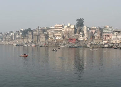 A slow motion shot at Ganga Ghat at Varansi,Banaras, Uttar Pradesh,India