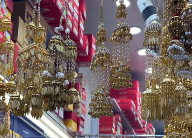 A Slow Motion shot of Jewelry and Bridal Accessories at Shop in Delhi