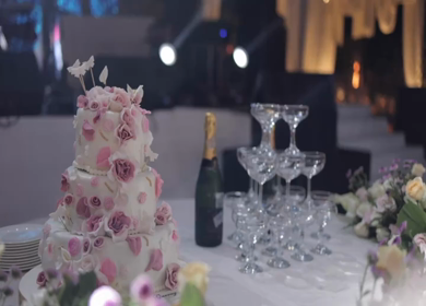 A slow motion shot of a bar at an Indian wedding in New Delhi, India