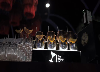 5th January 2025 : A slow motion shot of a bar at an Indian wedding in New Delhi, India