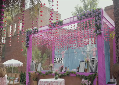 5th January 2025 : A slow motion shot of a bar at an Indian wedding in New Delhi, India