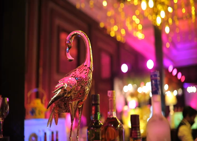 10th September 2021: A slow motion shot of a bar at an Indian wedding In New Delhi, India