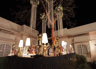 5th January 2025 : A slow motion shot of a bar at an Indian wedding in New Delhi, India
