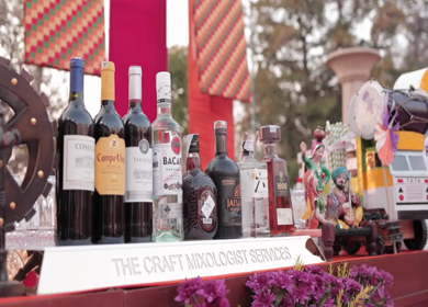 5th January 2025 : A slow motion shot of a bar at an Indian wedding in New Delhi, India