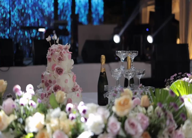 5th January 2025 : A slow motion shot of a bar at an Indian wedding in New Delhi, India
