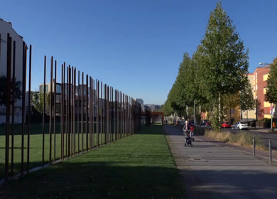 20th March 2026 : A Slow motion Shot of Berlin Wall Memorial in Berlin Germany