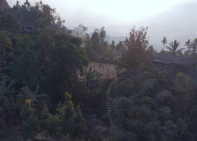Aerial Drone View of Kids Playing Football in Village, Nagaland, Northeast India