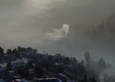 Aerial Drone View of Kohima City on Hills, Nagaland, Northeast India