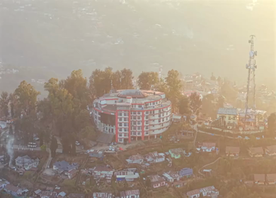 Aerial Drone View of Kohima City on Hills, Nagaland, Northeast India