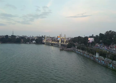 Aerial Evening View of Raja Bhoj Setu Bhopal Madhya Pradesh