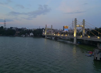 Aerial Evening View of Raja Bhoj Setu Bhopal Madhya Pradesh