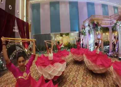 05th April 2026 : Aerial FPV Shot of Dance Performance at Indian Wedding Ceremony