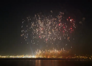 Aerial Fireworks Over Varanasi During Dev Deepawali Festival India