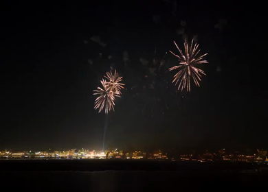 Aerial Fireworks Over Varanasi During Dev Deepawali Festival India