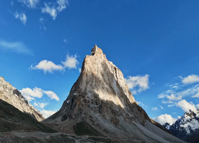 Aerial Hyperlapse of Gombo Rongjon Peak in Zanskar, Ladakh