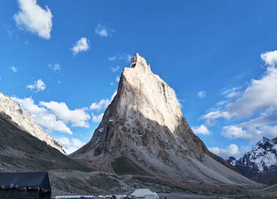 Aerial Hyperlapse of Gombo Rongjon Peak in Zanskar, Ladakh