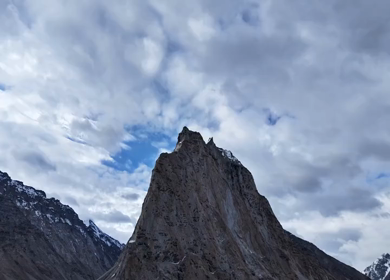 Aerial Hyperlapse of Gombo Rongjon Peak in Zanskar, Ladakh