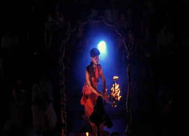 20th April 2026 : Aerial Night View of Nashik Godavari Aarti Ceremony Maharashtra India