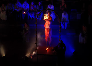 20th April 2026 : Aerial Night View of Nashik Godavari Aarti Ceremony Maharashtra India