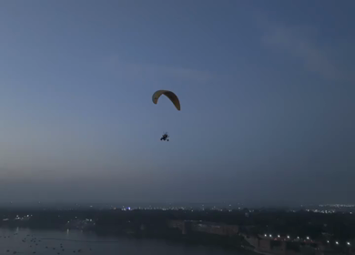 Aerial Night Views of Illuminated Festival Grounds and Pilgrimage Maha Kumbh Mela 2025, Prayagraj