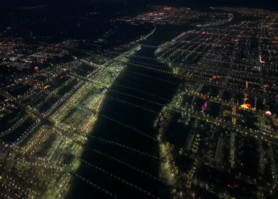 Aerial Night Views of Illuminated Festival Grounds and Pilgrimage Maha Kumbh Mela 2025, Prayagraj