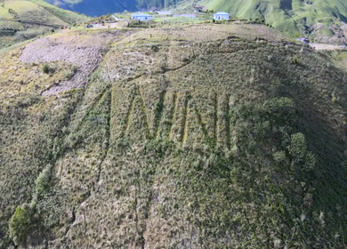 Aerial Shot of Anini Hills Landscape with Rolling Green Mountains Arunachal Pradesh India