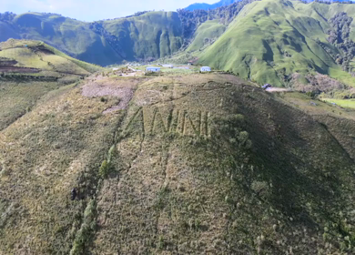 Aerial Shot of Anini Hills Landscape with Rolling Green Mountains Arunachal Pradesh India
