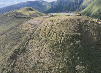 Aerial Shot of Anini Hills Landscape with Rolling Green Mountains Arunachal Pradesh India