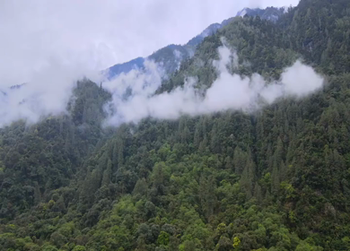 Aerial Shot of Anini Hills Landscape with Rolling Green Mountains Arunachal Pradesh India