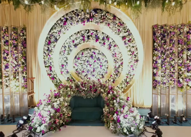05th April 2026 : Aerial Shot of Luxury Indian Wedding Venue Decoration