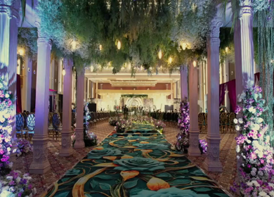 05th April 2026 : Aerial Shot of Luxury Indian Wedding Venue Decoration