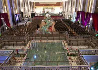 05th April 2026 : Aerial Shot of Luxury Indian Wedding Venue Decoration
