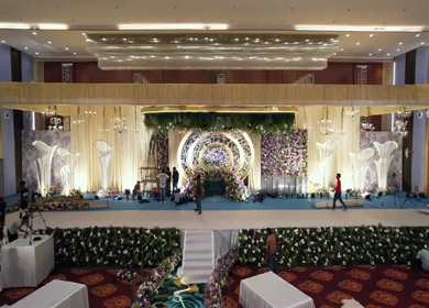 05th April 2026 : Aerial Shot of Luxury Indian Wedding Venue Decoration